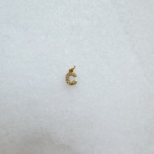 Load image into Gallery viewer, Diamond pavé initial charm set in gold, letter C