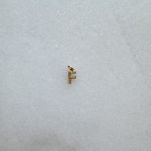 Load image into Gallery viewer, Diamond pavé initial charm set in gold, letter F
