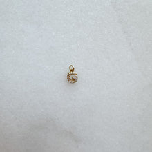 Load image into Gallery viewer, Diamond pavé initial charm set in gold, letter G