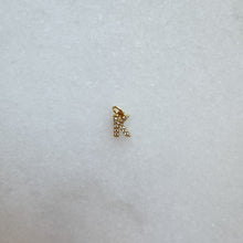 Load image into Gallery viewer, Diamond pavé initial charm set in gold, letter K