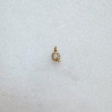 Load image into Gallery viewer, Diamond pavé initial charm set in gold, letter Q