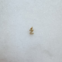 Load image into Gallery viewer, Diamond pavé initial charm set in gold, letter Z
