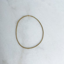 Load image into Gallery viewer, 3mm 18K gold-plated Franco chain on marble background

