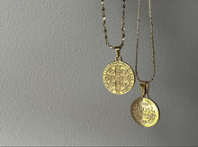 Load image into Gallery viewer, 2 gold coin necklaces
