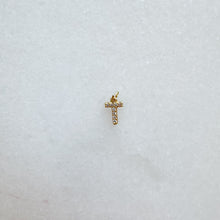 Load image into Gallery viewer, Diamond pavé initial charm set in gold, letter T
