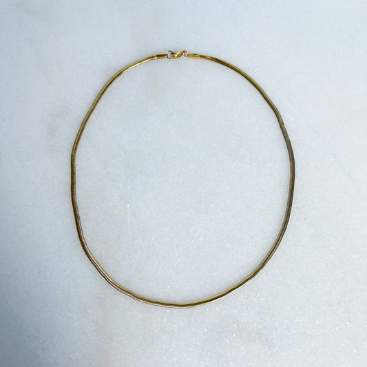 3mm Snake Chain on marble background