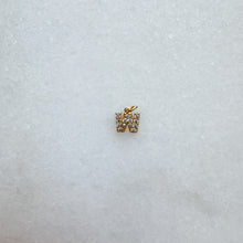 Load image into Gallery viewer, Diamond pavé initial charm set in gold, letter W
