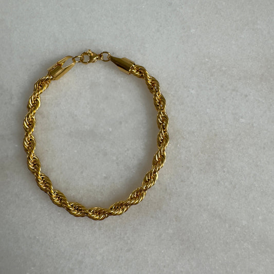 4mm Rope Bracelet on marble background