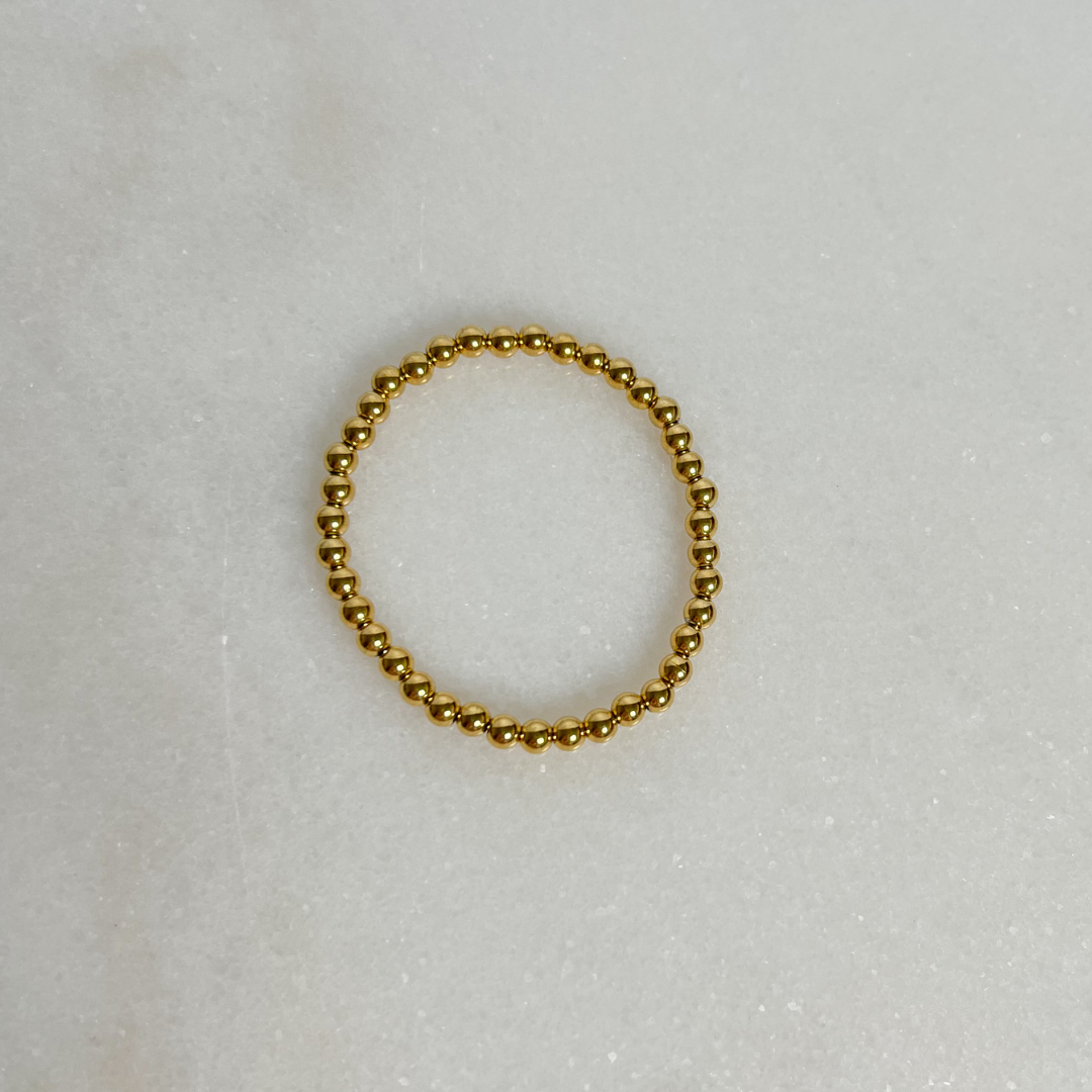 5mm Gold Beaded Bracelet
