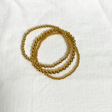 Load image into Gallery viewer, Set of gold beaded bracelets in 3mm, 4mm, and 5mm beads
