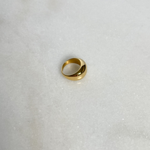 Load image into Gallery viewer, Gold Dome Ring on marble background
