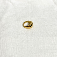 Load image into Gallery viewer, Gold Bubble Ring on white linen background
