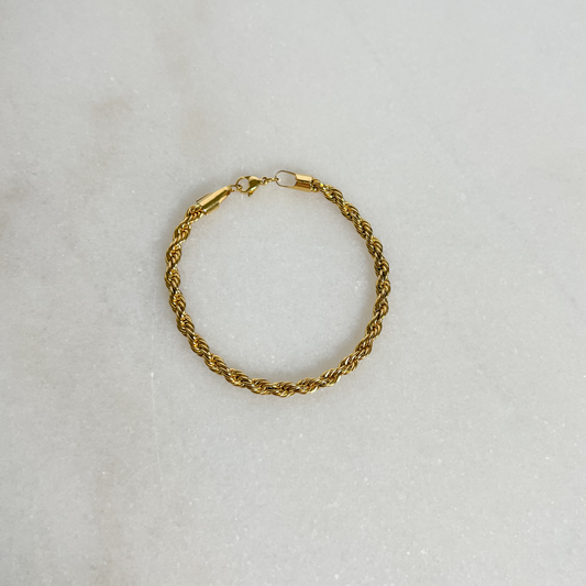 4mm Rope Bracelet on marble background