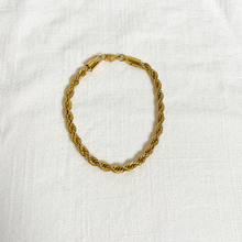 Load image into Gallery viewer, 4mm Rope Bracelet on white linen background
